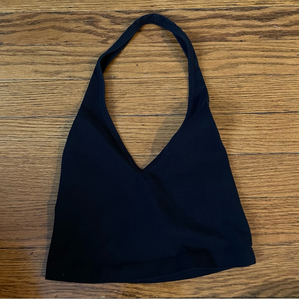 ASOS Black Halter Bralette Top